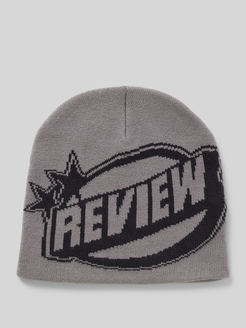 REVIEW Beanie met labelprint