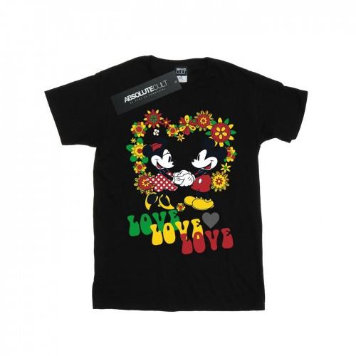 Disney meisjes Mickey en Minnie Mouse Hippie Love katoenen T-shirt