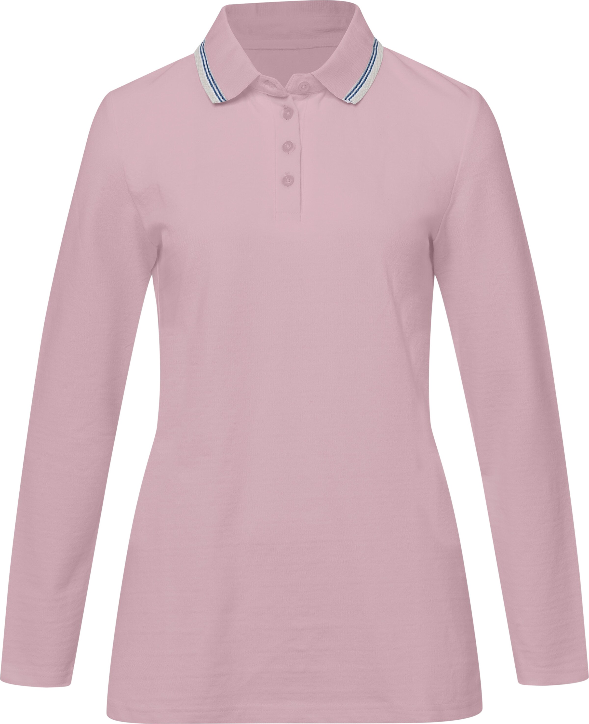 Your Look... for less! Dames Poloshirt met lange mouwen roze Maat