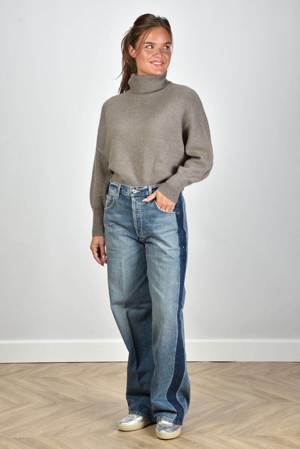 Citizens of Humanity jeans Ayla Baggy met smoking streep blauw