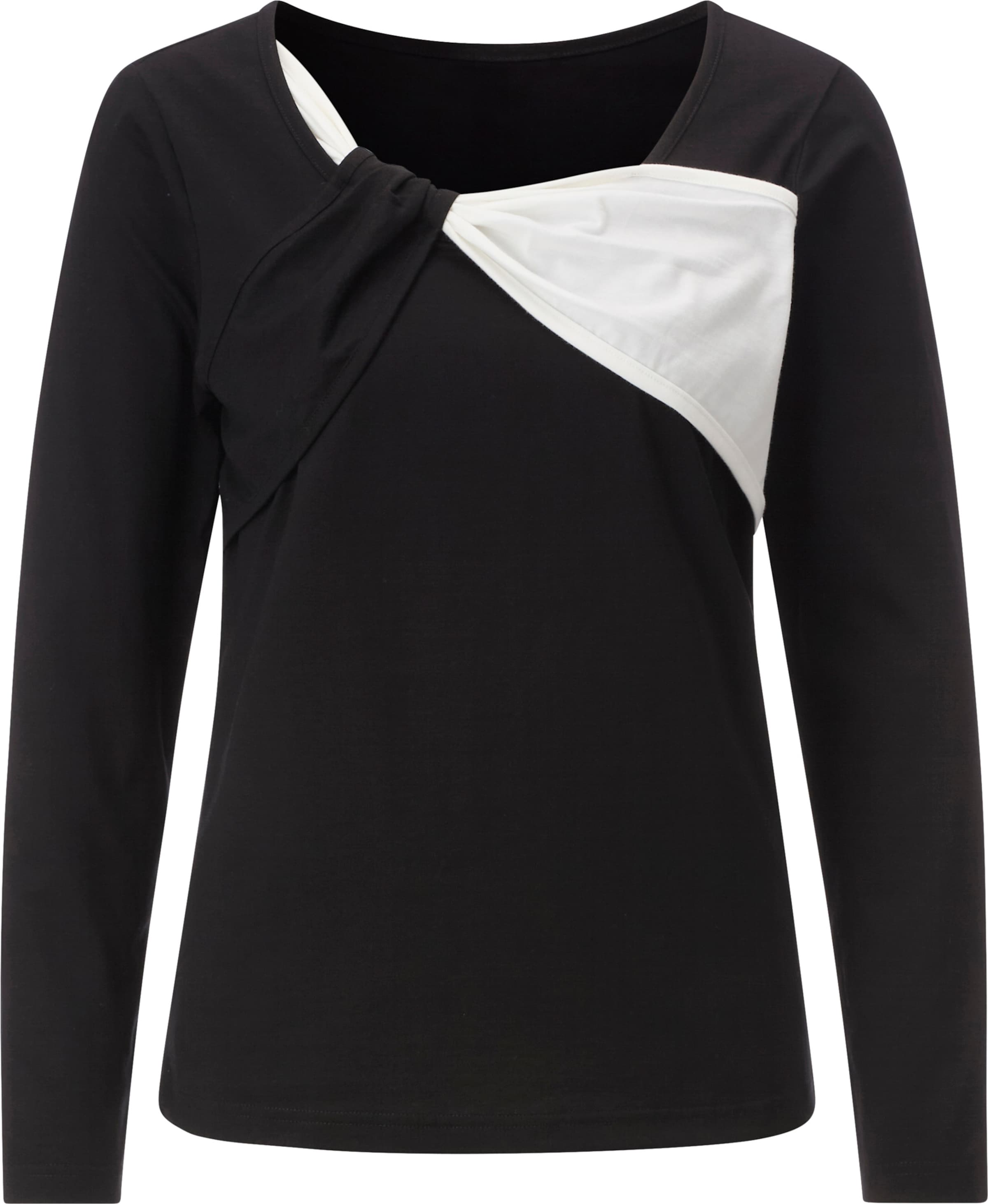 Your Look... for less! Dames Shirt met lange mouwen zwart/ecru Maat