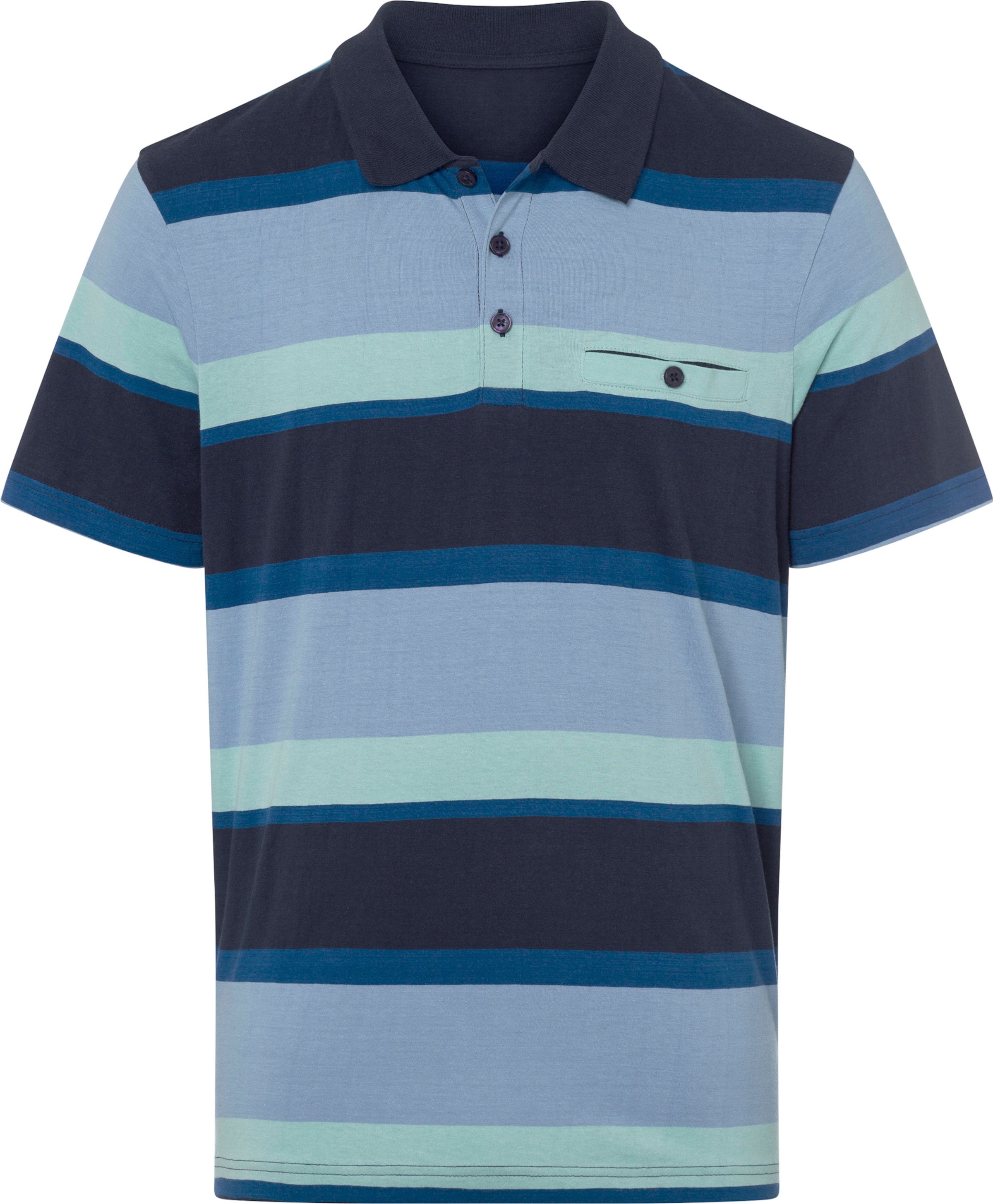 Your Look... for less! Heren Poloshirt marine/koningsblauw gestreept Maat