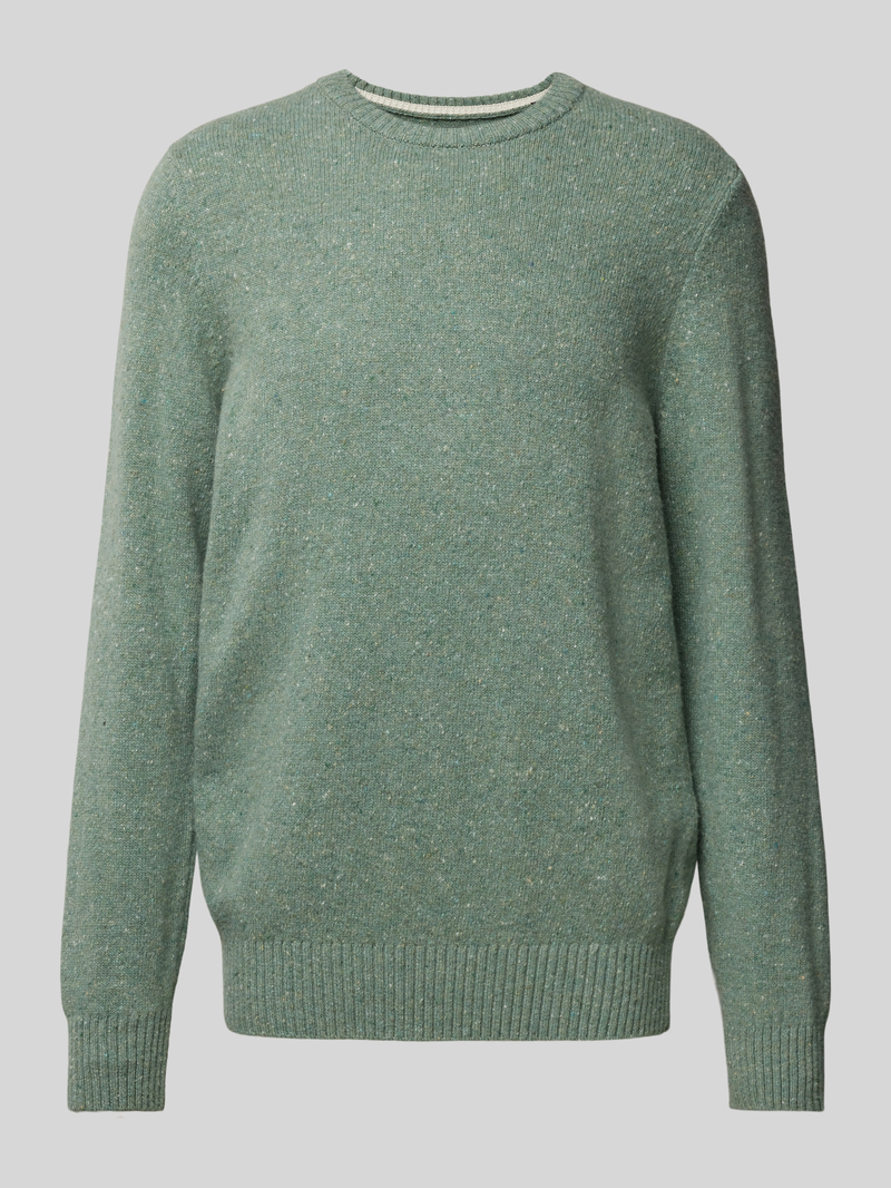 Marc O'Polo Regular fit gebreide pullover van Italiaans gespikkeld tweedgaren