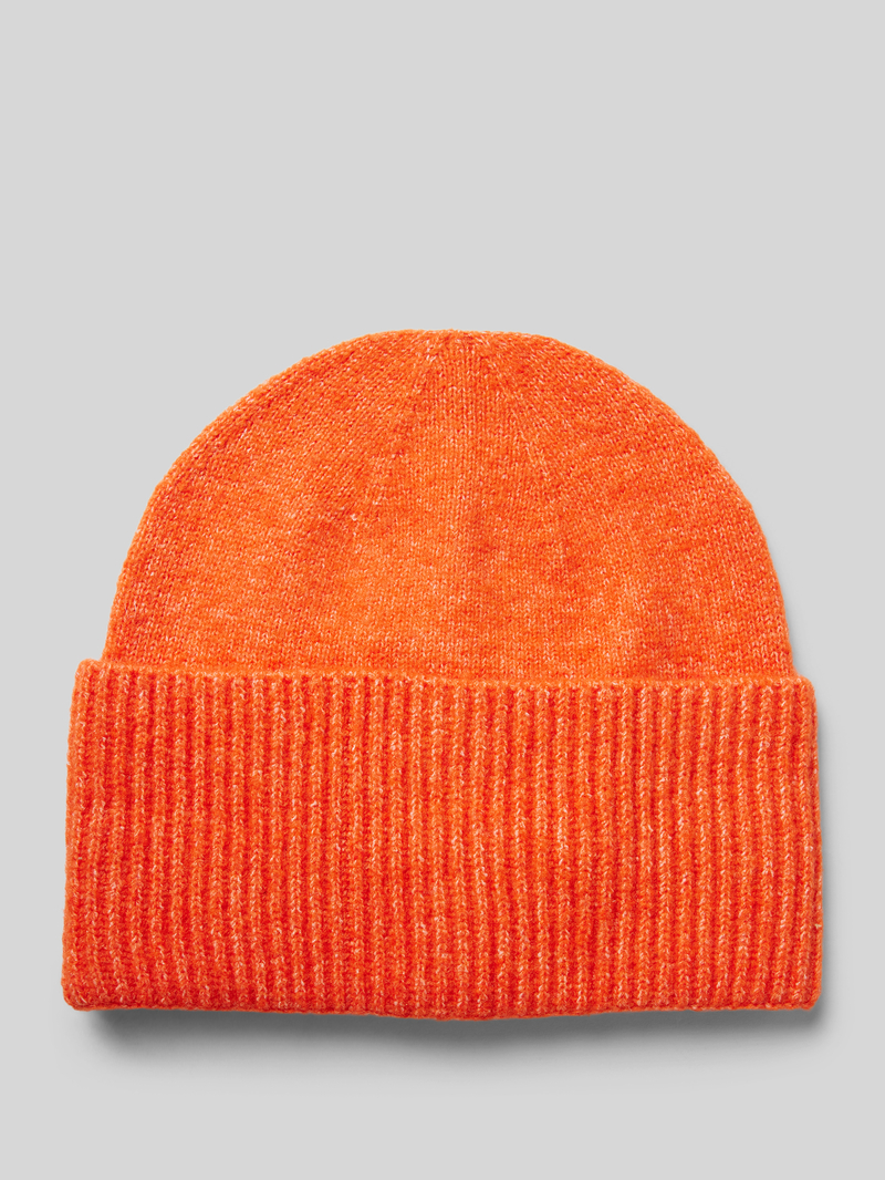 S.Oliver RED LABEL Beanie met wol en brede ribgebreide omslag