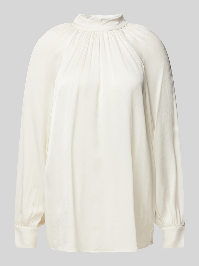 Oui Blouse van viscose met plooien