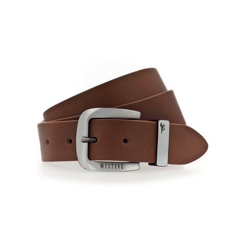 Mustang Leren riem Overlengte, oversize tot maat 130 cm