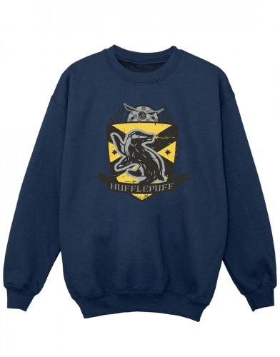 Harry Potter Girls Huffelpuf Sweatshirt met badge op de borst