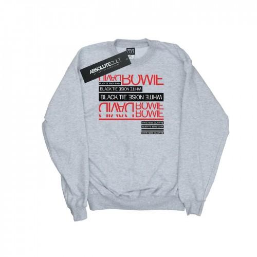 David Bowie meisjes zwarte stropdas witte ruis sweatshirt