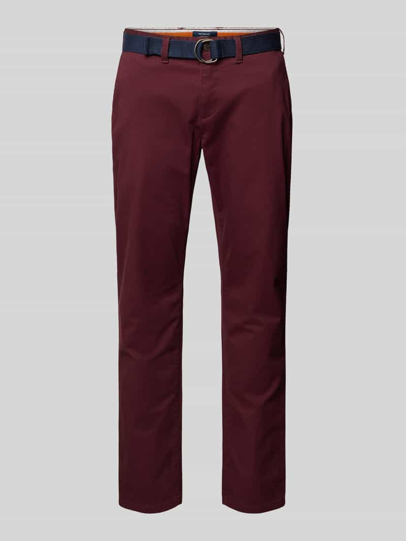 MCNEAL Slim fit chino met riem