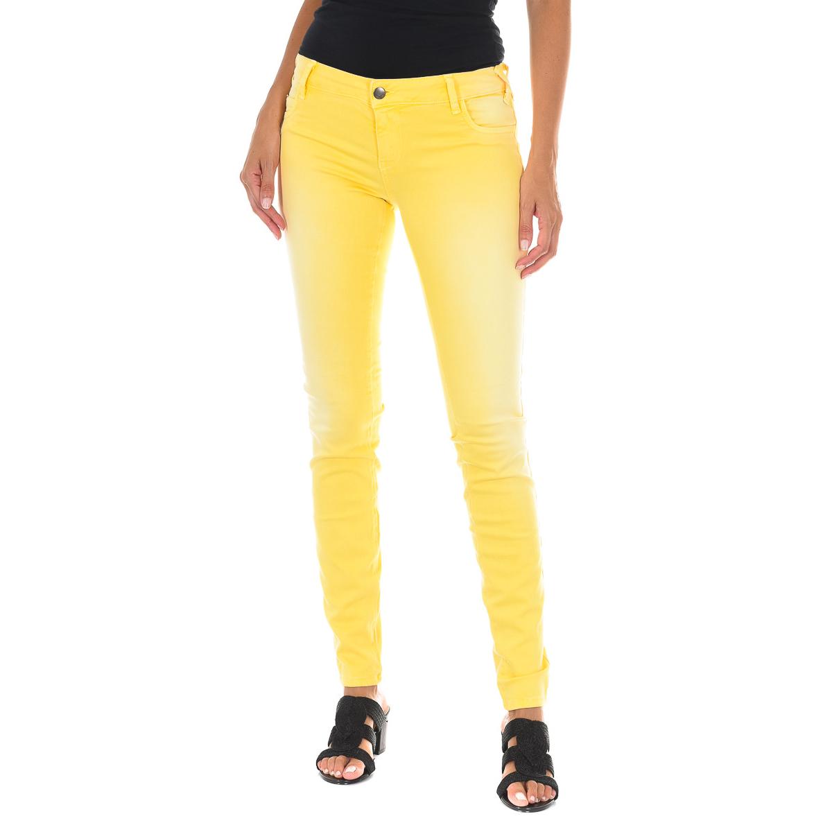 MET Pantalon Tejano Largo efecto gastado con tejido elástico 10DB50210-G272 mujer