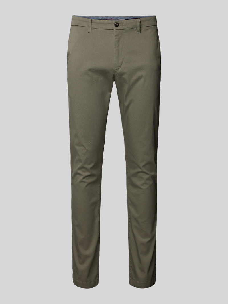 Tommy Hilfiger Slim fit chino met knoop- en ritssluiting, model 'BLEECKER'