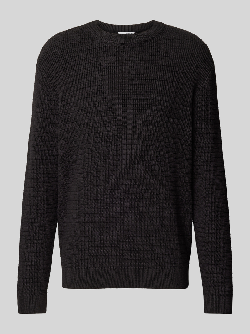 Selected Homme Gebreide pullover met ribboorden