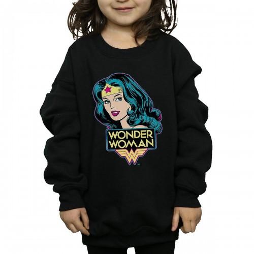 Wonder Woman meisjes hoofd katoenen sweatshirt