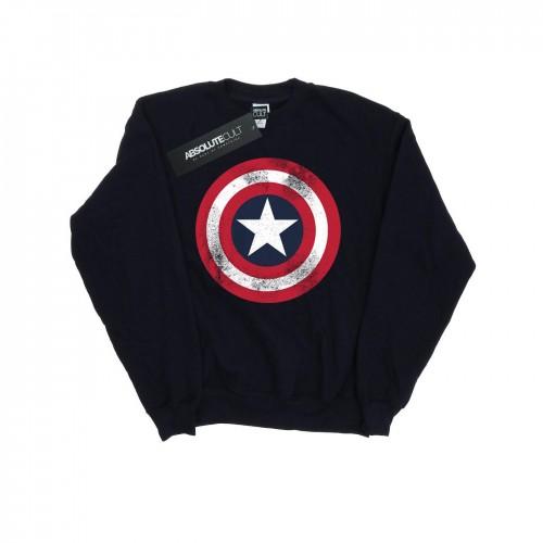 Marvel Girls Captain America Distressed Shield-sweatshirt