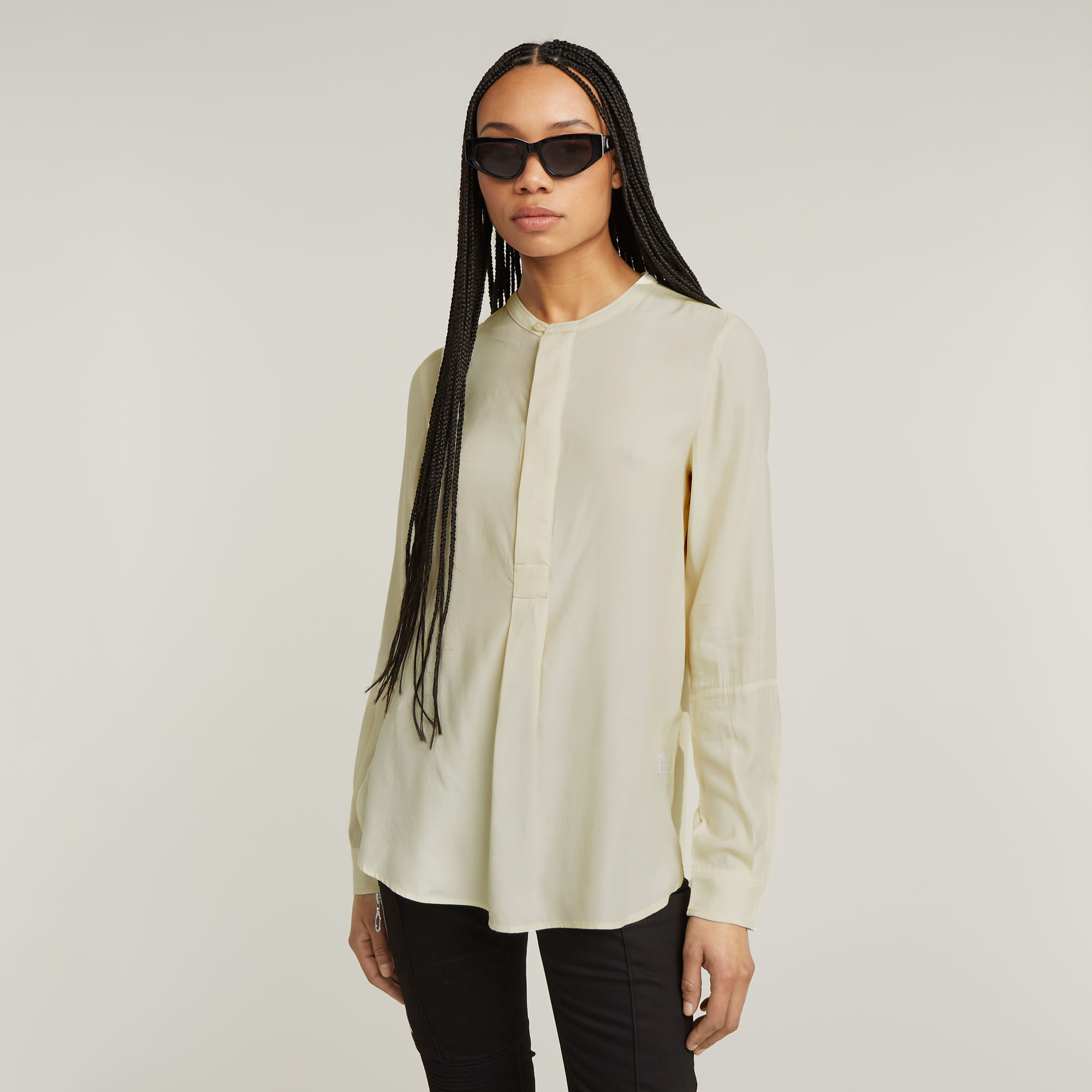 G-Star RAW Half Placket Top - Wit - Dames