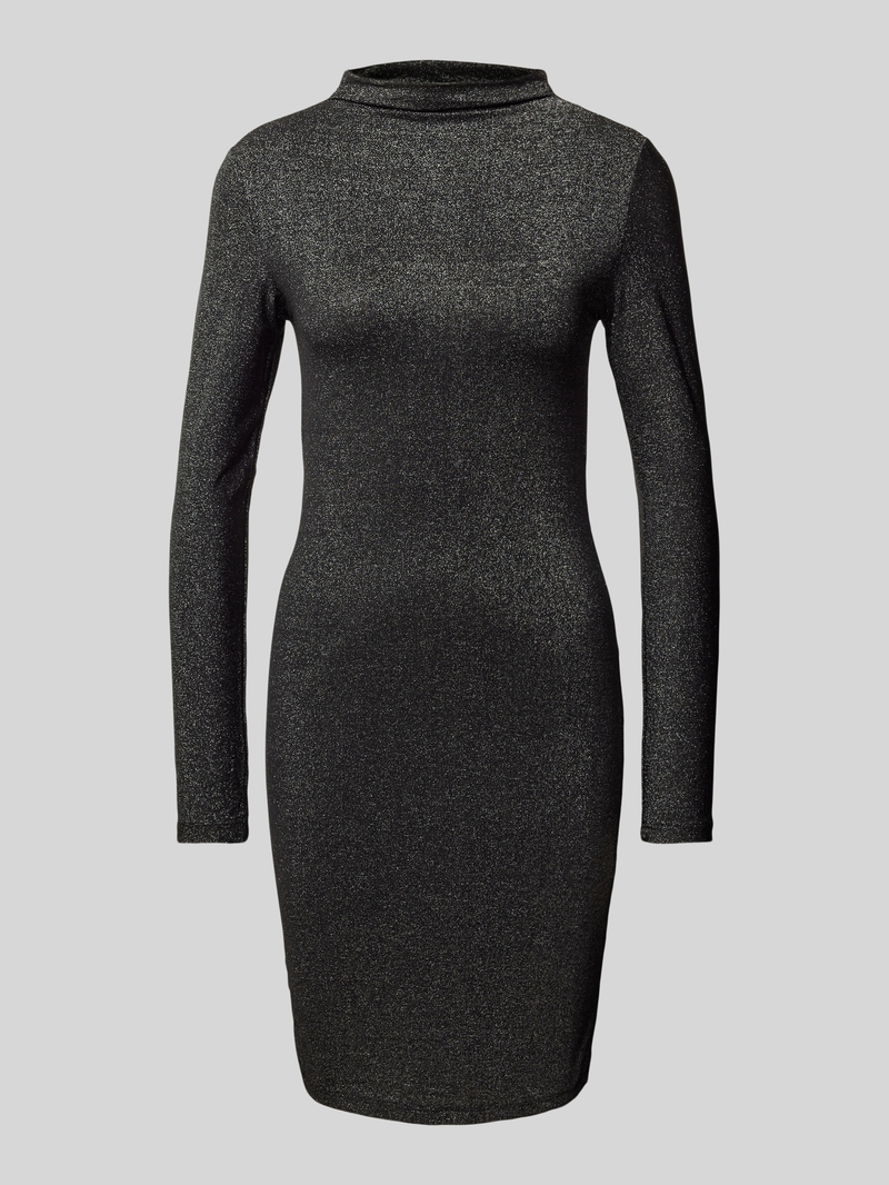 Pieces Slim fit bodycon jurk met effectgaren en korte opstaande kraag, model 'MONICA'