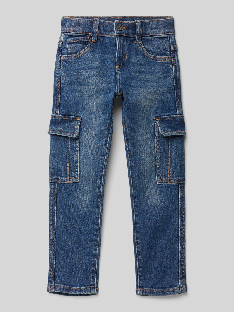 S.Oliver RED LABEL Straight fit jeans van katoenmix met cargozakken, model 'PELLE'