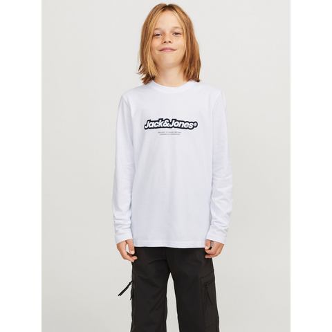 Jack & Jones Junior Shirt met lange mouwen JORVESTERBRO NEWTON BRNDG TEE LS BF JNR