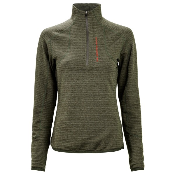 The Mountain Studio  Women's Light Tech Fleece Half Zip - Fleecetrui, olijfgroen