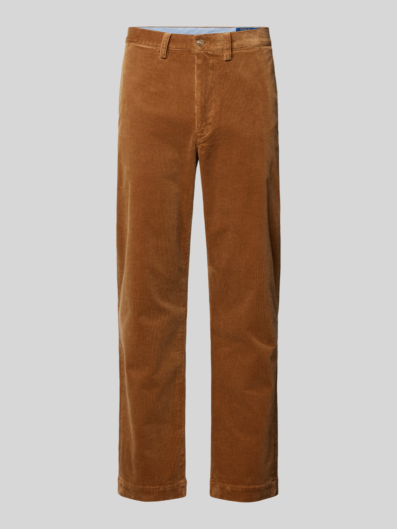 Polo Ralph Lauren Stretch straight fit corduroy broek met riemlussen, model 'BEDFORD'