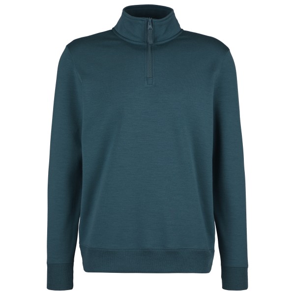 Stoic  MerinoFleece335 MMXX. Lulea Half Zip - Merinotrui, blauw