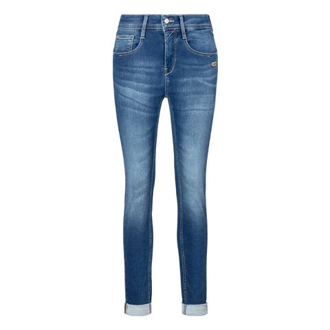 GANG Relax fit jeans AMELIE met used-effecten