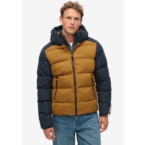 Superdry Gewatteerde jas HOOD COLOUR BLOCK SPORT PUFFER