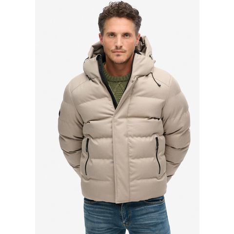 Superdry Gewatteerde jas HOODED TWEED SPORTS PUFFER JKT