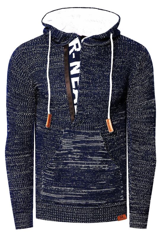 Rusty Neal heren trui navy hoodie 13277