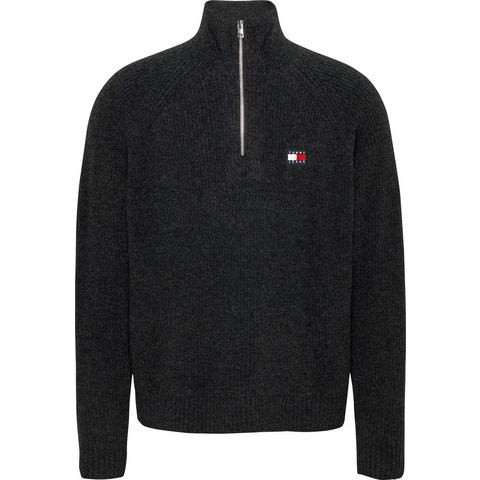 TOMMY JEANS Gebreide trui TJM REG 1/4 ZIP RAGLAN BADGE