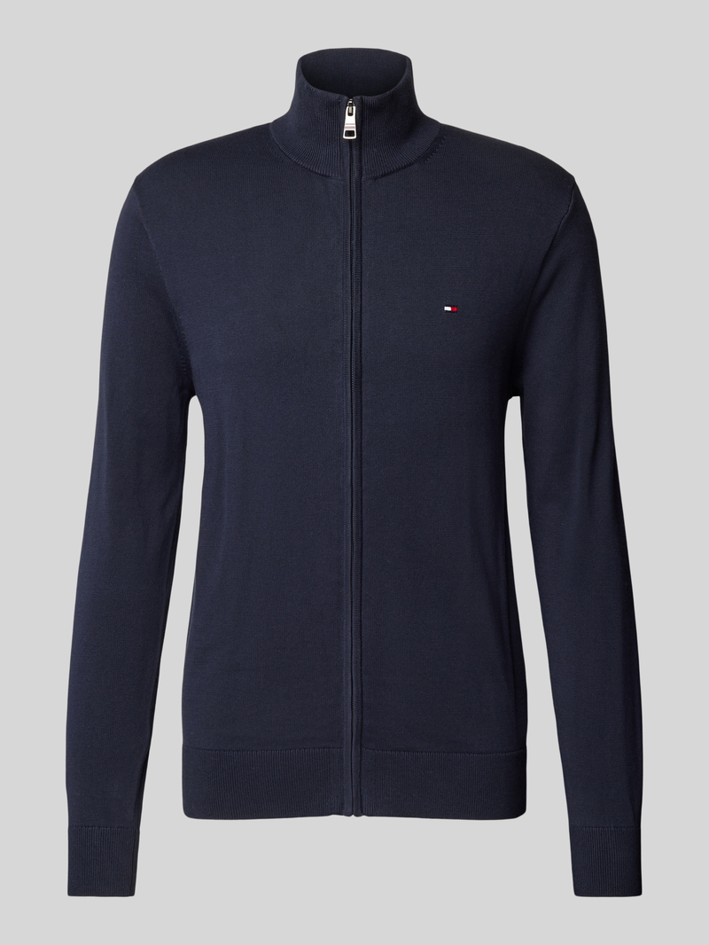 Tommy Hilfiger Gebreid jack met logostitching, model 'ESSENTIAL'