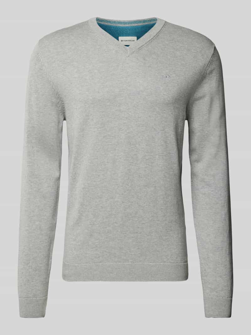 Tom Tailor Regular fit gebreide pullover met V-hals