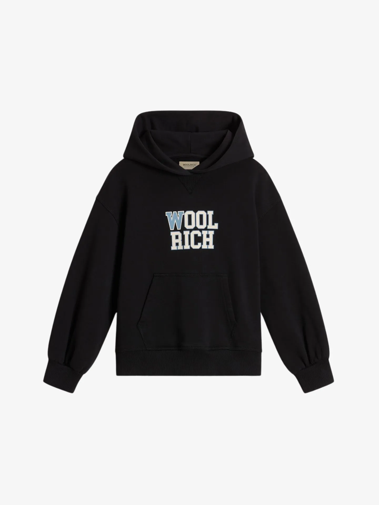 Woolrich Jongens hoodie oversized zwart