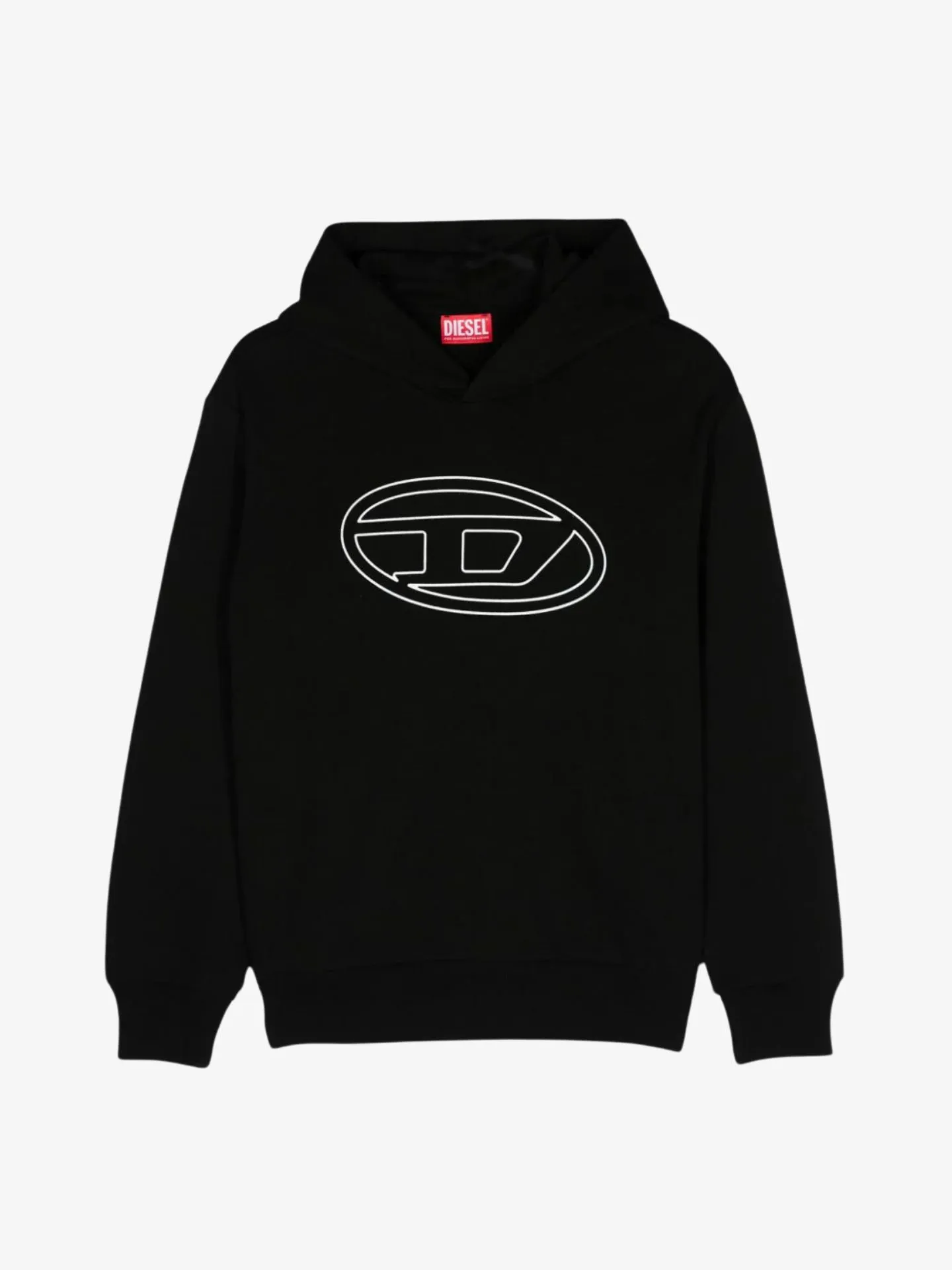 Diesel Jongens hoodie sbigovalhood zwart