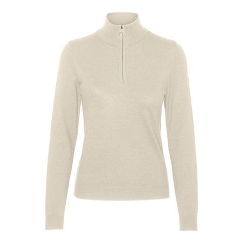 Vero Moda Trui met staande kraag VMHAPPINESS LS HIGHNECK ZIP PULL GA BOO