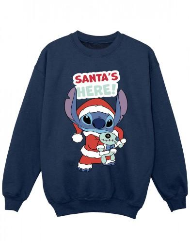 Disney Girls Lilo & Stitch Santa's Here Sweatshirt