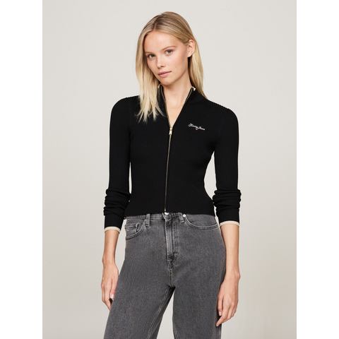 TOMMY JEANS Vest TJW METALLIC TIP ZIP CARDIGAN