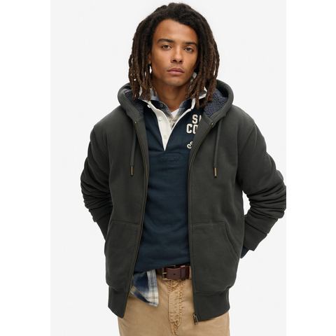 Superdry Capuchonsweatvest Borg Lined Ziphood