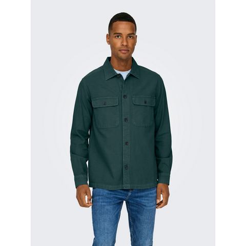 ONLY & SONS Overhemd met lange mouwen ONSOLIVER TWILL OVERDYE OVERSHIRT BF