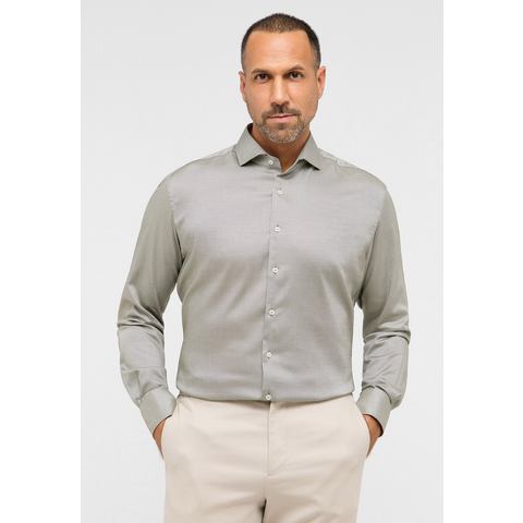 ETERNA Mode GmbH MODERN FIT Performance Shirt in olive strukturiert