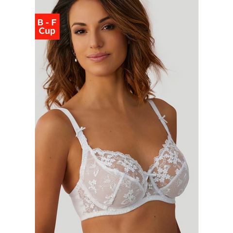 Lascana Beugel-bh met transparant geborduurd kant, dessous