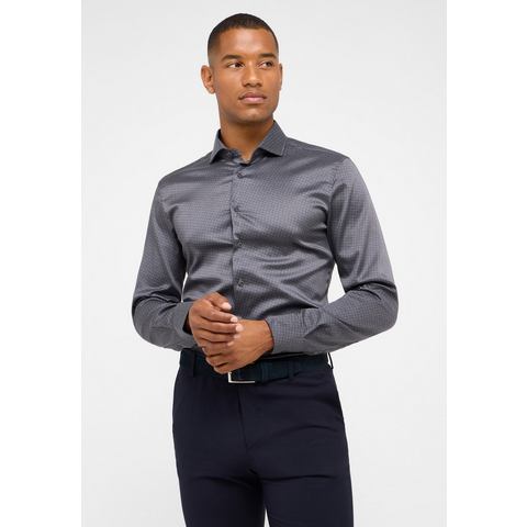 ETERNA Mode GmbH SLIM FIT Performance Shirt in grau bedruckt