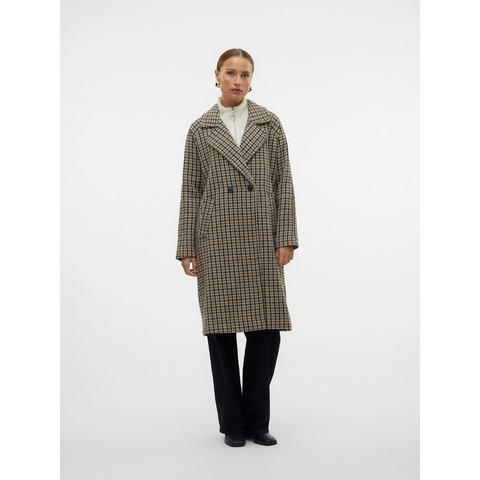 Vero Moda Lange jas VMHANNAH LONG WOOL CHECK COAT GA BOO