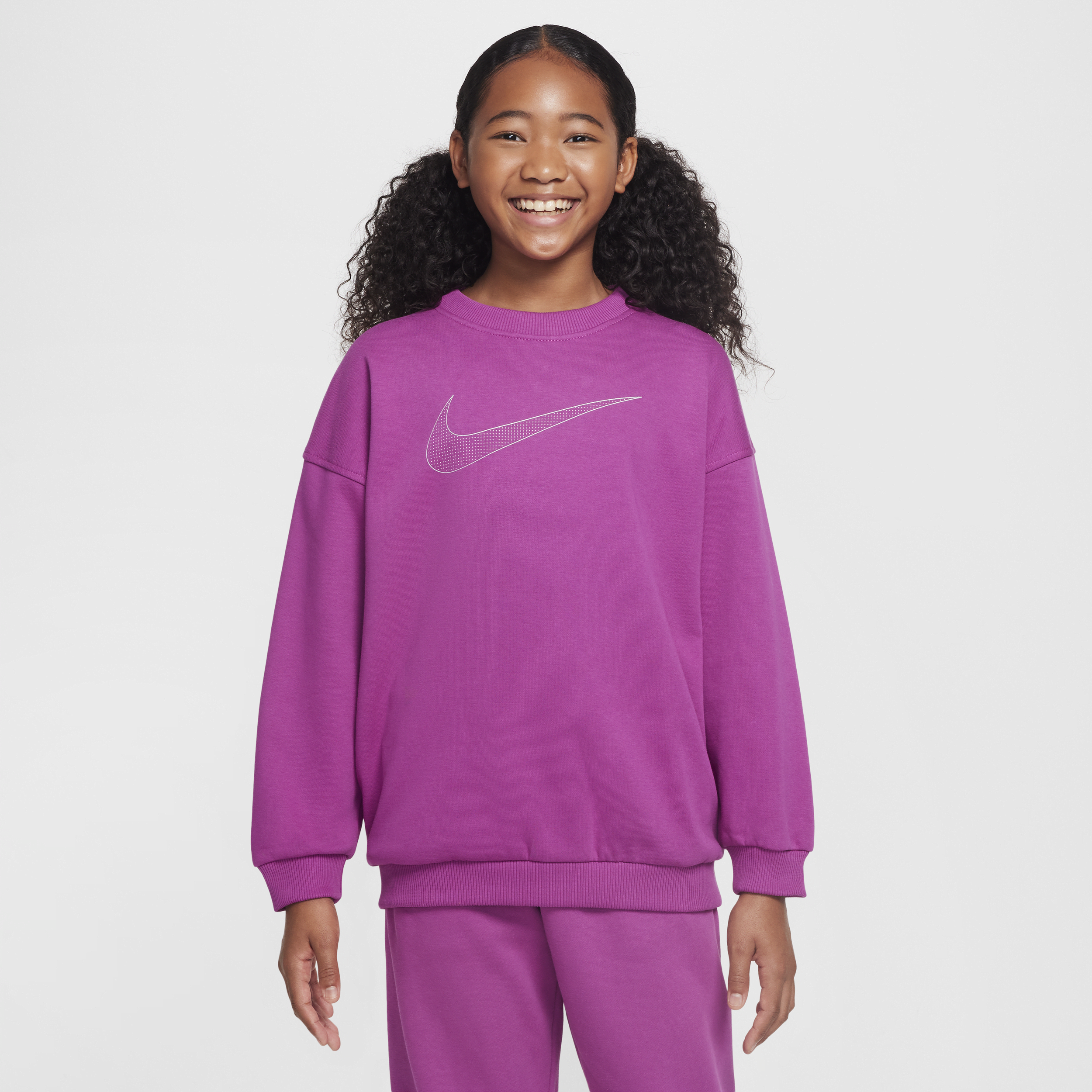 Nike Sportswear Club Fleece oversized sweatshirt voor meisjes - Paars