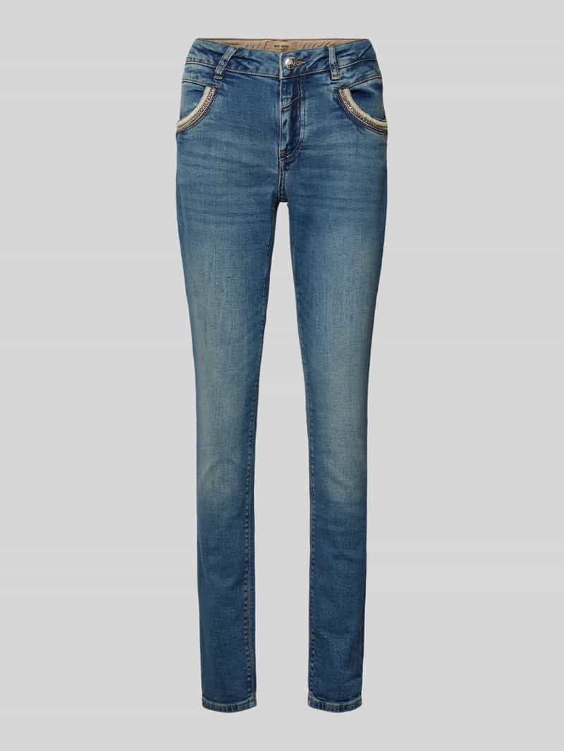 MOS MOSH Skinny fit jeans met applicaties, model 'Naomi'