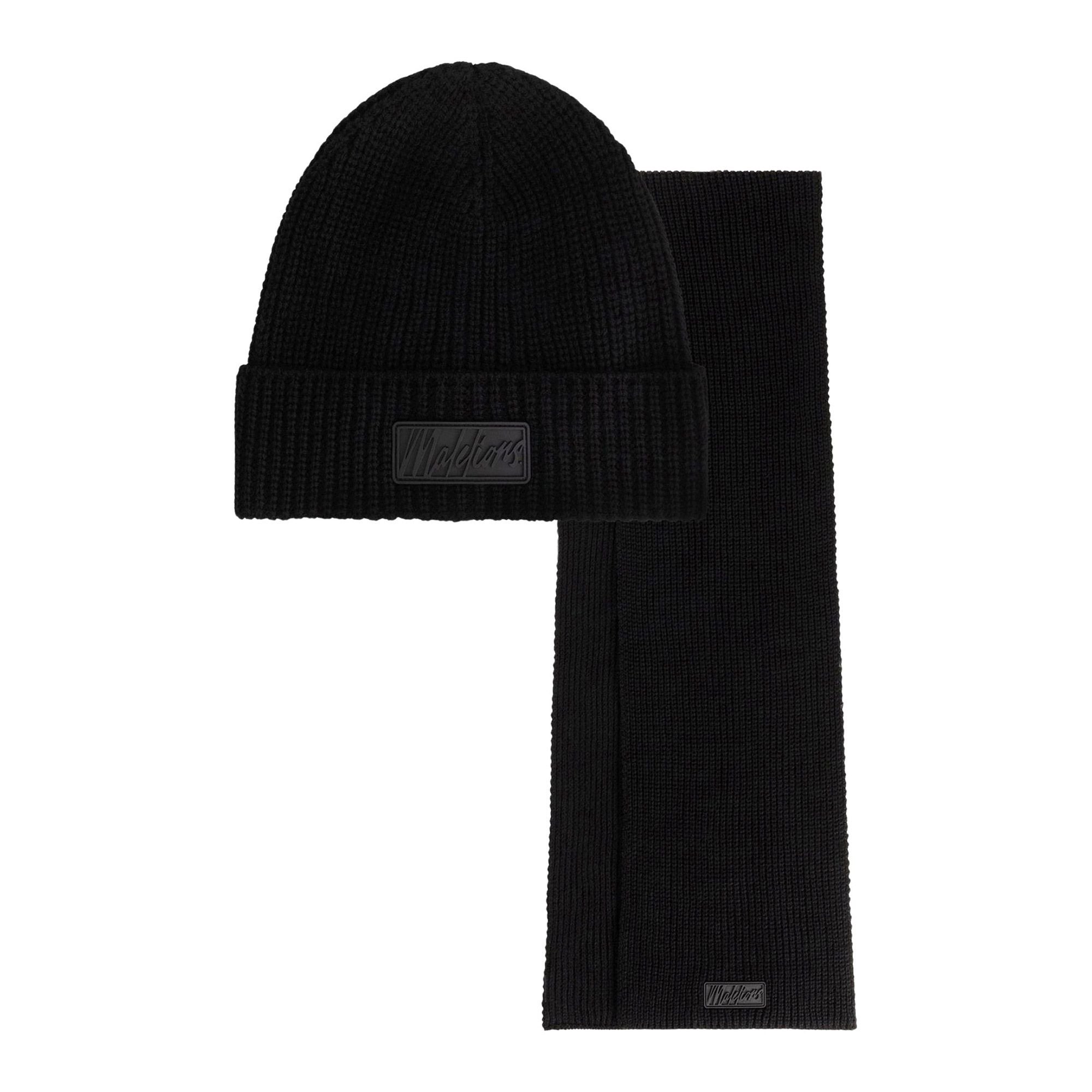 Malelions Ribbed Beanie en Sjaal Set Heren