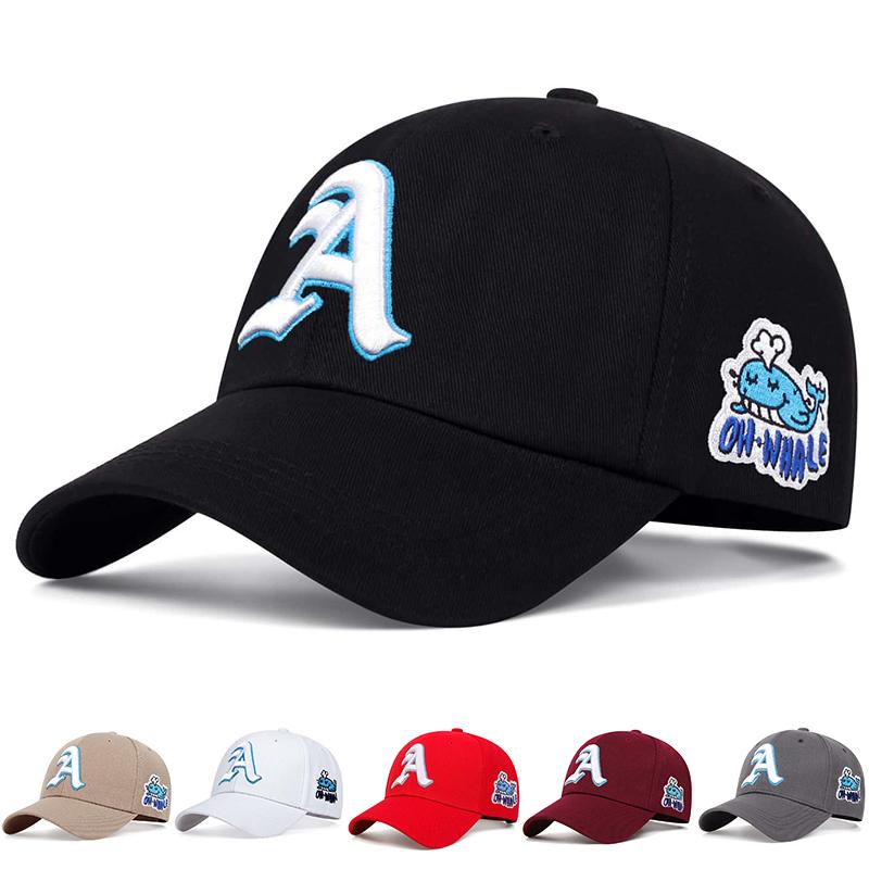 Cap Factory Fashion Letter A Side dolphin embroidery baseball hat men and women Cotton hats Outdoor sun protection cap summer caps golf hat