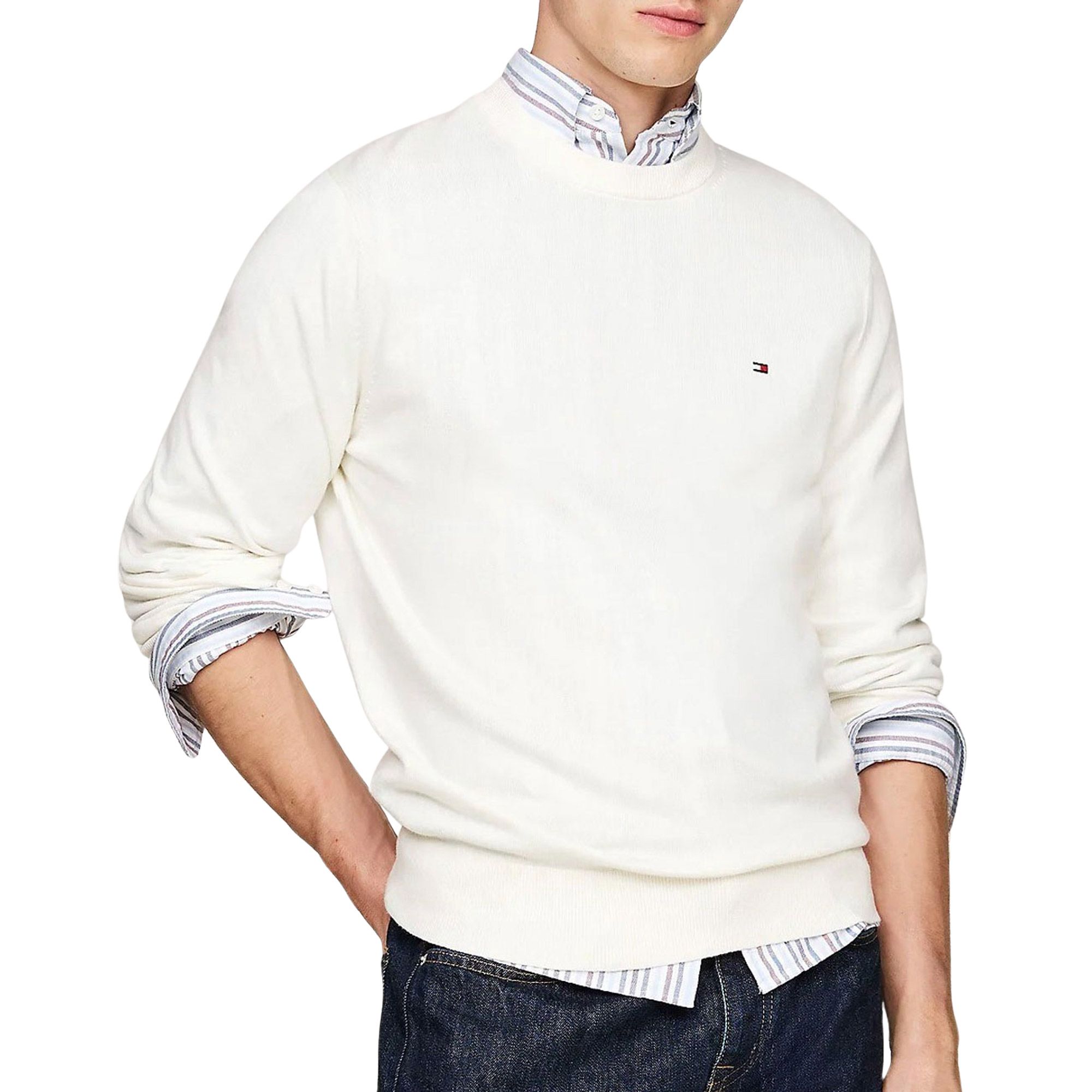 Tommy Hilfiger Pima Cotton Cashmere Sweater Heren