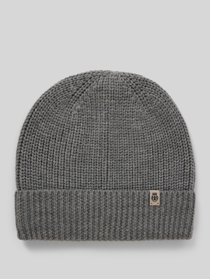 Roeckl Beanie met labeldetail, model 'Pure Merino'