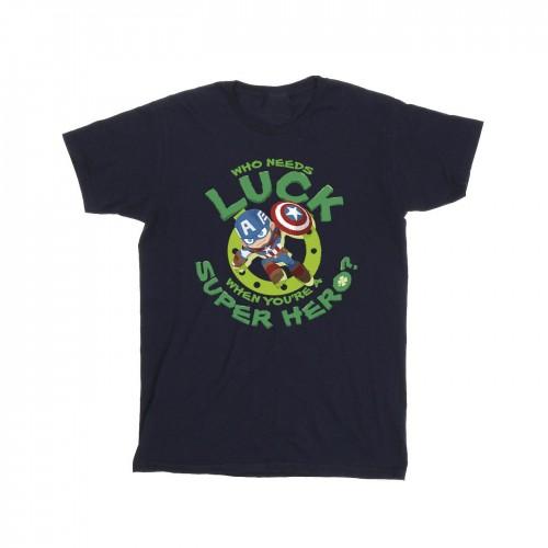 Marvel Boys St Patrick's Day Captain America Luck T-shirt